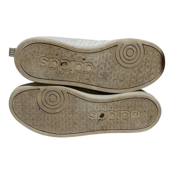 Adidas VL Court 2.0 White Silver Sneakers Men's Size 9 Classic Casual low Top - Picture 8 of 8